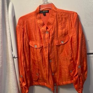 INEAR Salmon Jacket Size XL Rayon/Nylon/Poly 4 Pockets Long Sleeves